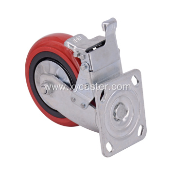 Plate 6 Inch Caster Wheels with Brake